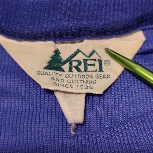 VINTAGE REI Capilene Shirt Men's Medium Blue Purple Long Sleeve Base Layer USA - Picture 3 of 13